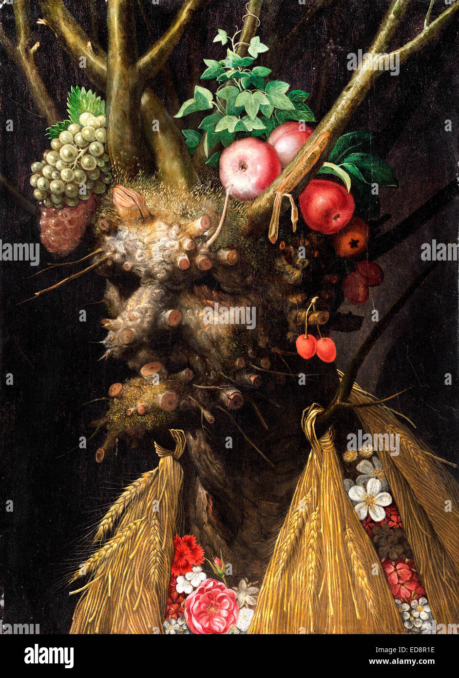 Giuseppe Arcimboldo Le Quattro Stagioni in una testa. Circa 1590. Olio su pannello. National Gallery of Art di Washington D.C., USA. Foto Stock