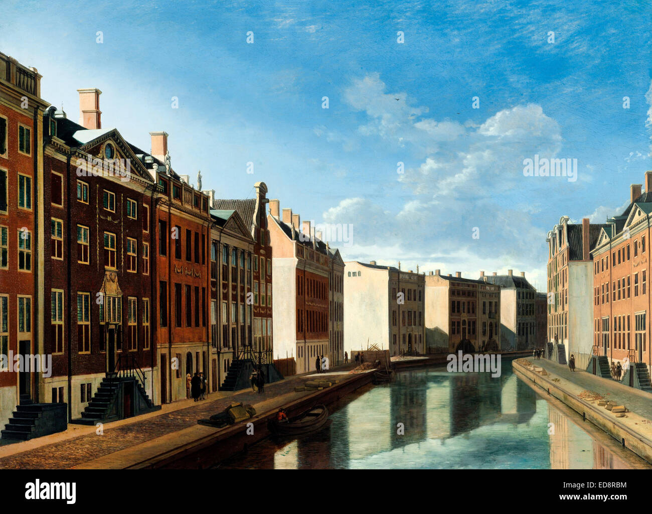 Gerrit Adriaensz Berckheyde la curvatura nel canale Herengracht, Amsterdam. 1671-1672 Olio su pannello. Rijksmuseum Amsterdam, Amsterdam Foto Stock