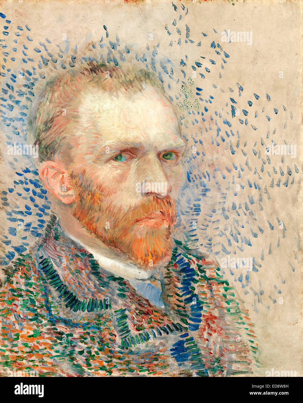Vincent van Gogh: Autoritratto 1887 olio su cartone incollato. Van Gogh Museum di Amsterdam, Paesi Bassi. Foto Stock
