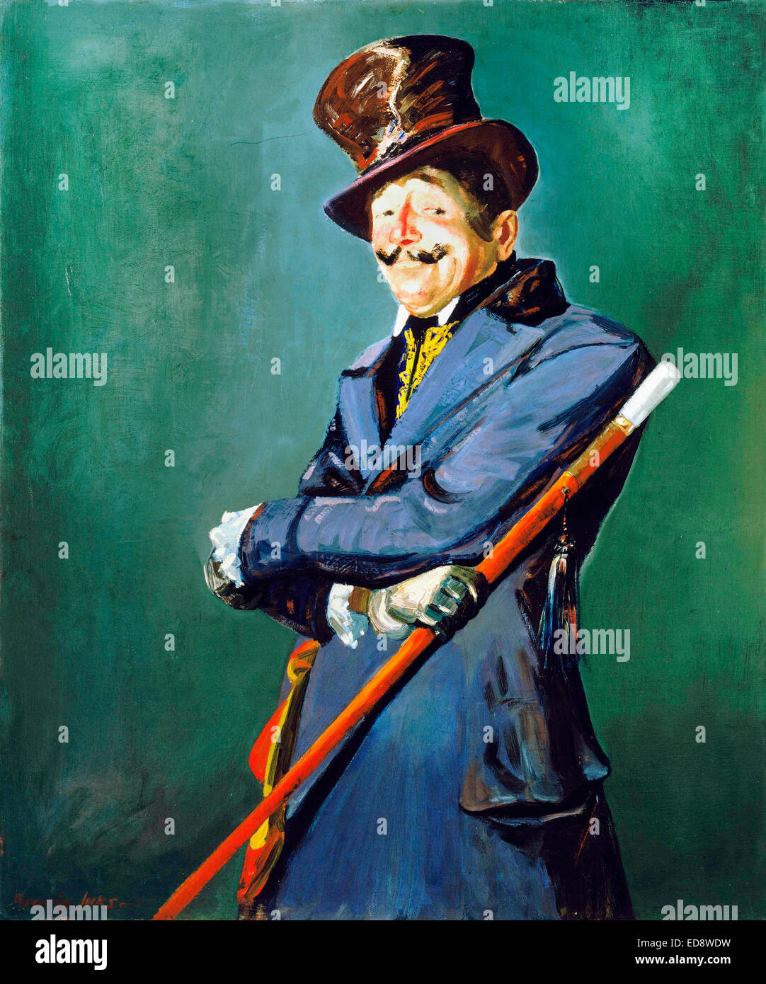 George Luks, Otis Skinner come Col. Philippe Bridau 1919 olio su tela. La Collezione Phillips, Washington, Stati Uniti d'America. Foto Stock