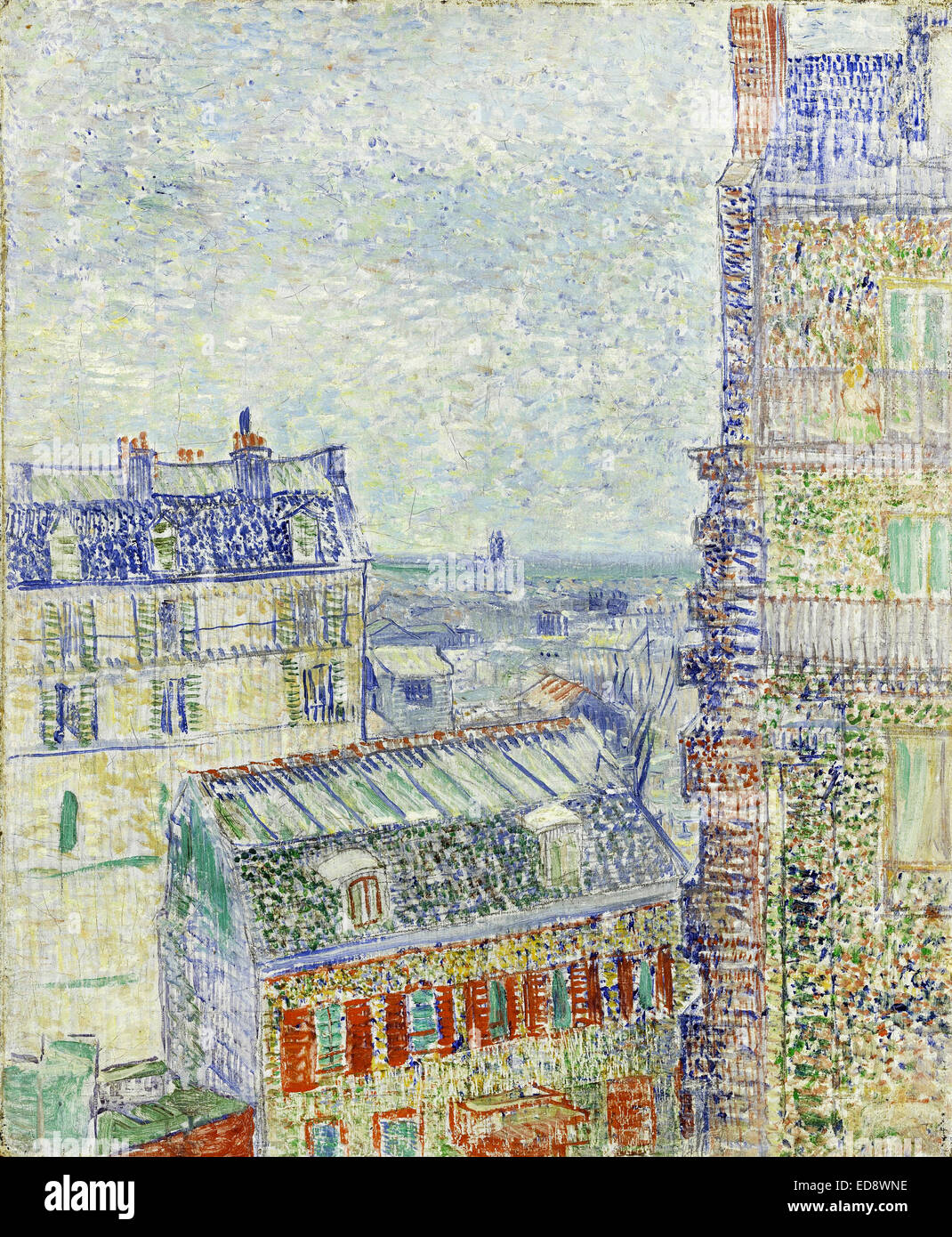 Vincent van Gogh, vista di Parigi dalla Vincent's Camera in Rue Lepic. 1887 olio su tela. Van Gogh Museum di Amsterdam. Foto Stock