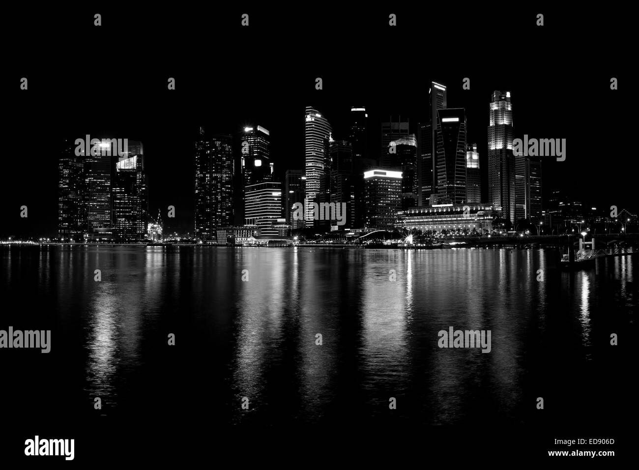 Lo skyline di Singapore Foto Stock