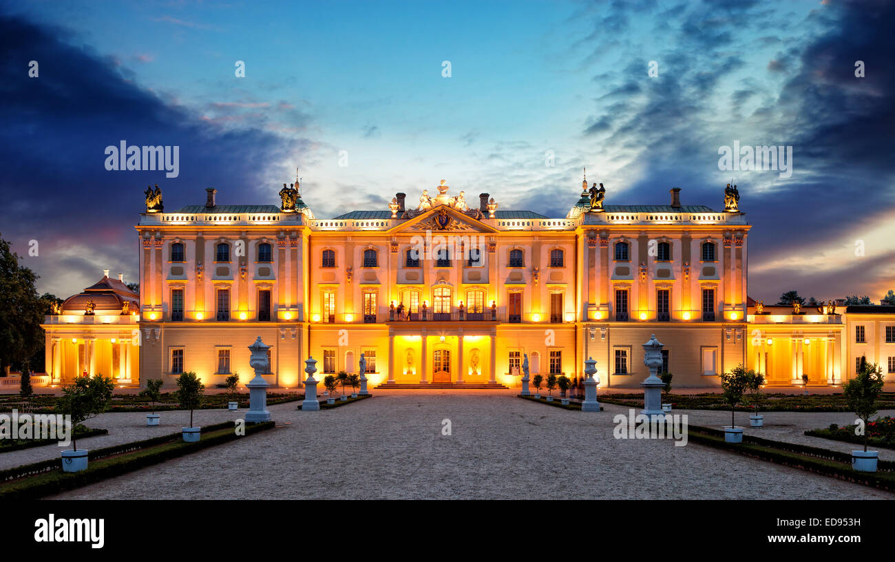 Il Branicki Palazzo e parco di Bialystok, Polonia. Foto Stock