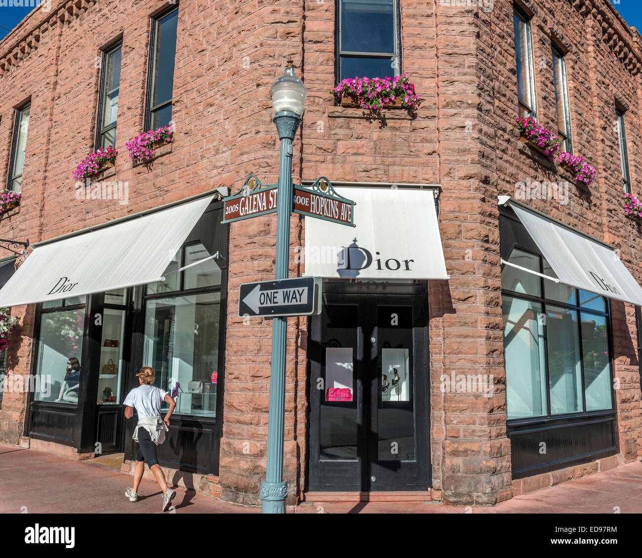 Dior negozio di fronte. Aspen. Colorado. Stati Uniti d'America Foto Stock