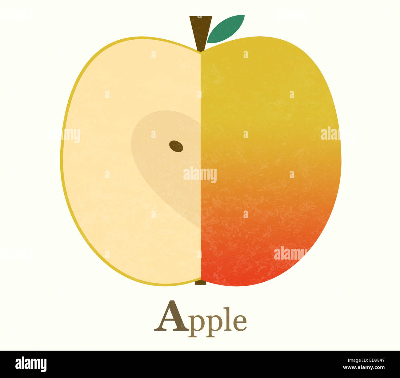 Apple illustrazione raster Foto Stock