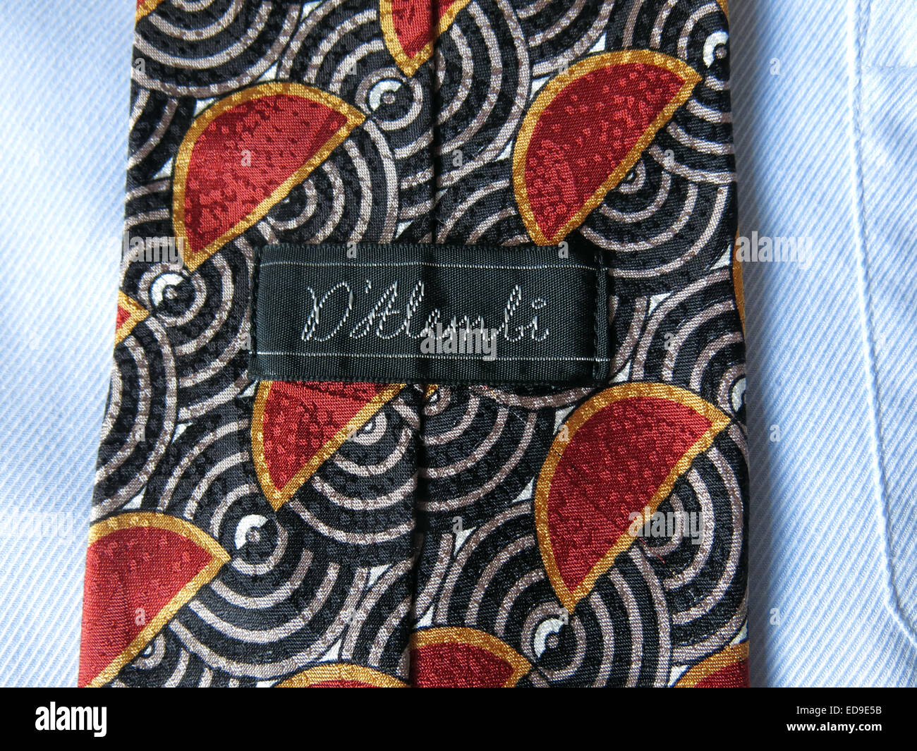 Interessante Dalembi vintage cravatta, neckware maschio in seta Foto Stock