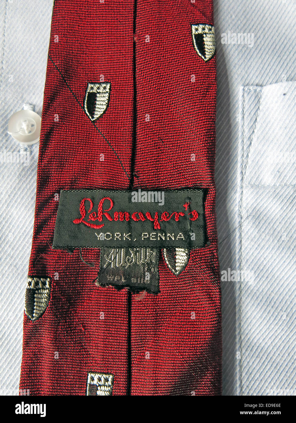 Interessanti le vintage Rinayers York Penna tie, maschio neckware in seta Foto Stock