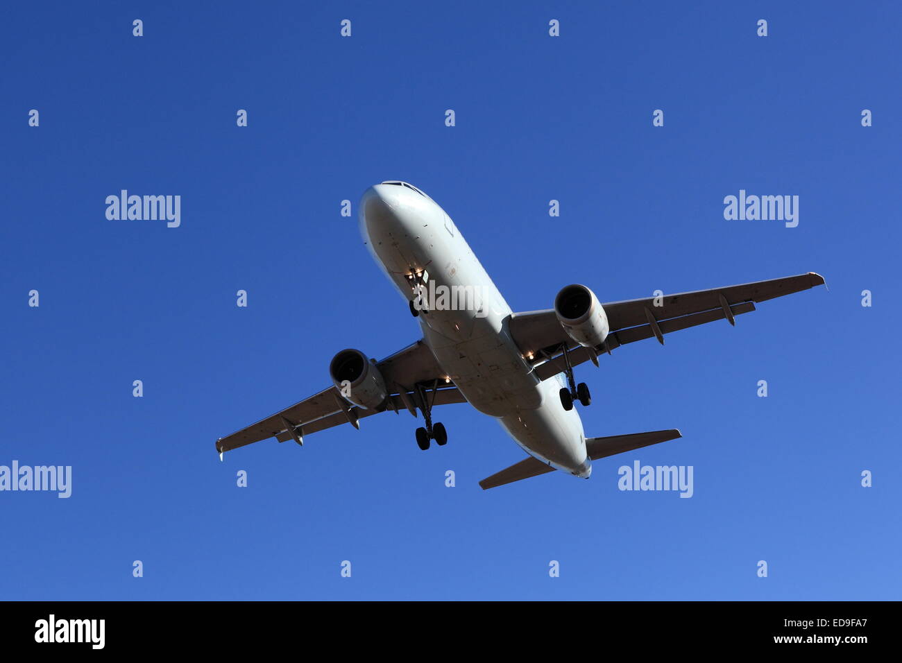 Airbus 320 C-FKCK Air Canada sull approccio finale di YOW Aeroporto di Ottawa in Canada, 2 gennaio 2015 Foto Stock