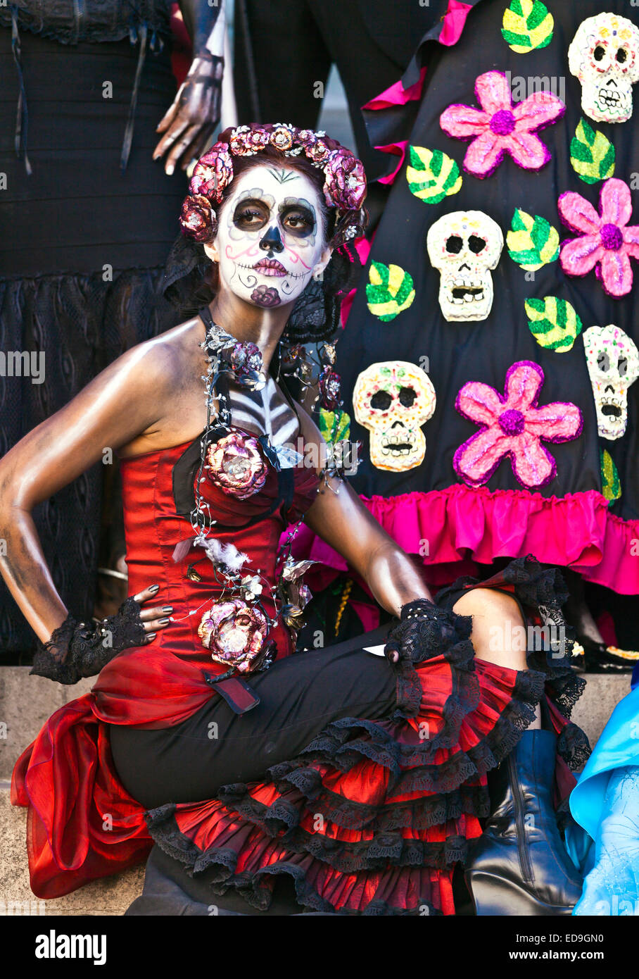 LA CALAVERA CATRINA o eleganti cranio, è l'icona del giorno dei morti - GUANAUATO, Messico Foto Stock