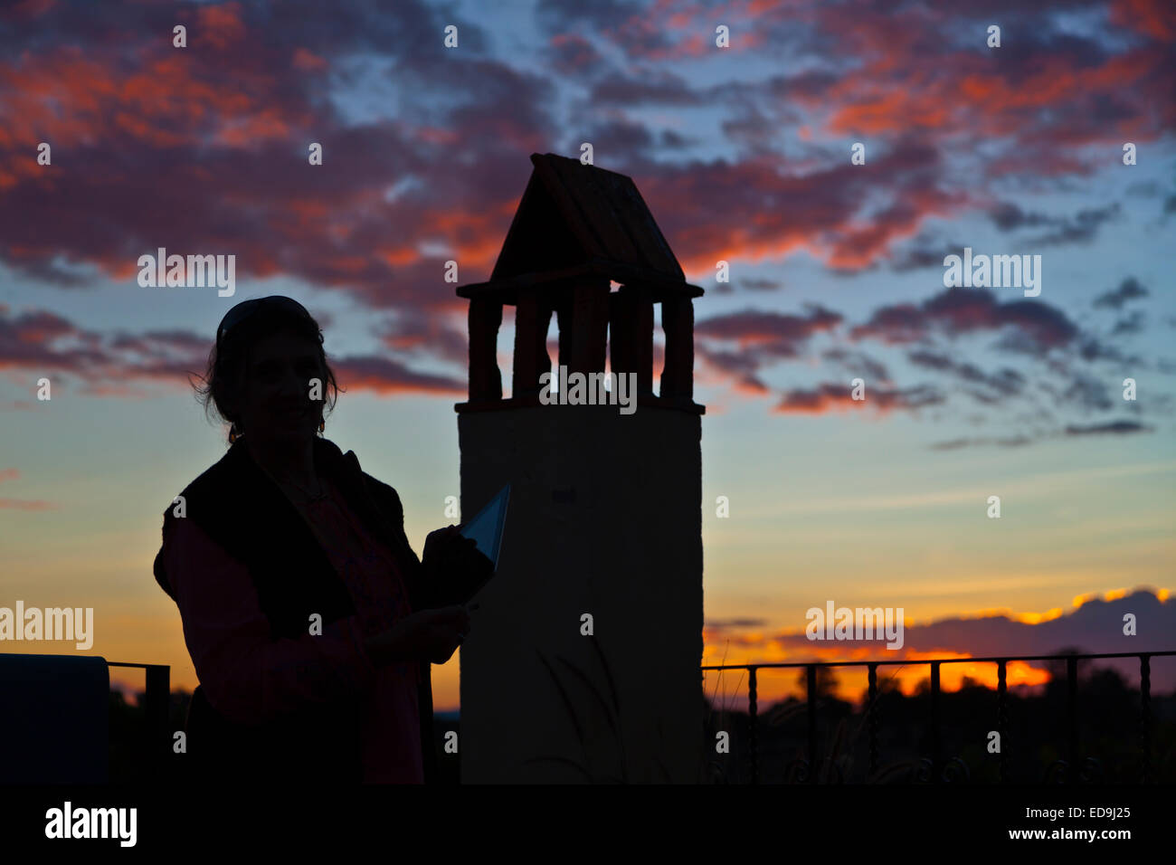 Christine Kolisch fotografie di un tramonto nel centro storico di San Miguel De Allende - Messico Foto Stock