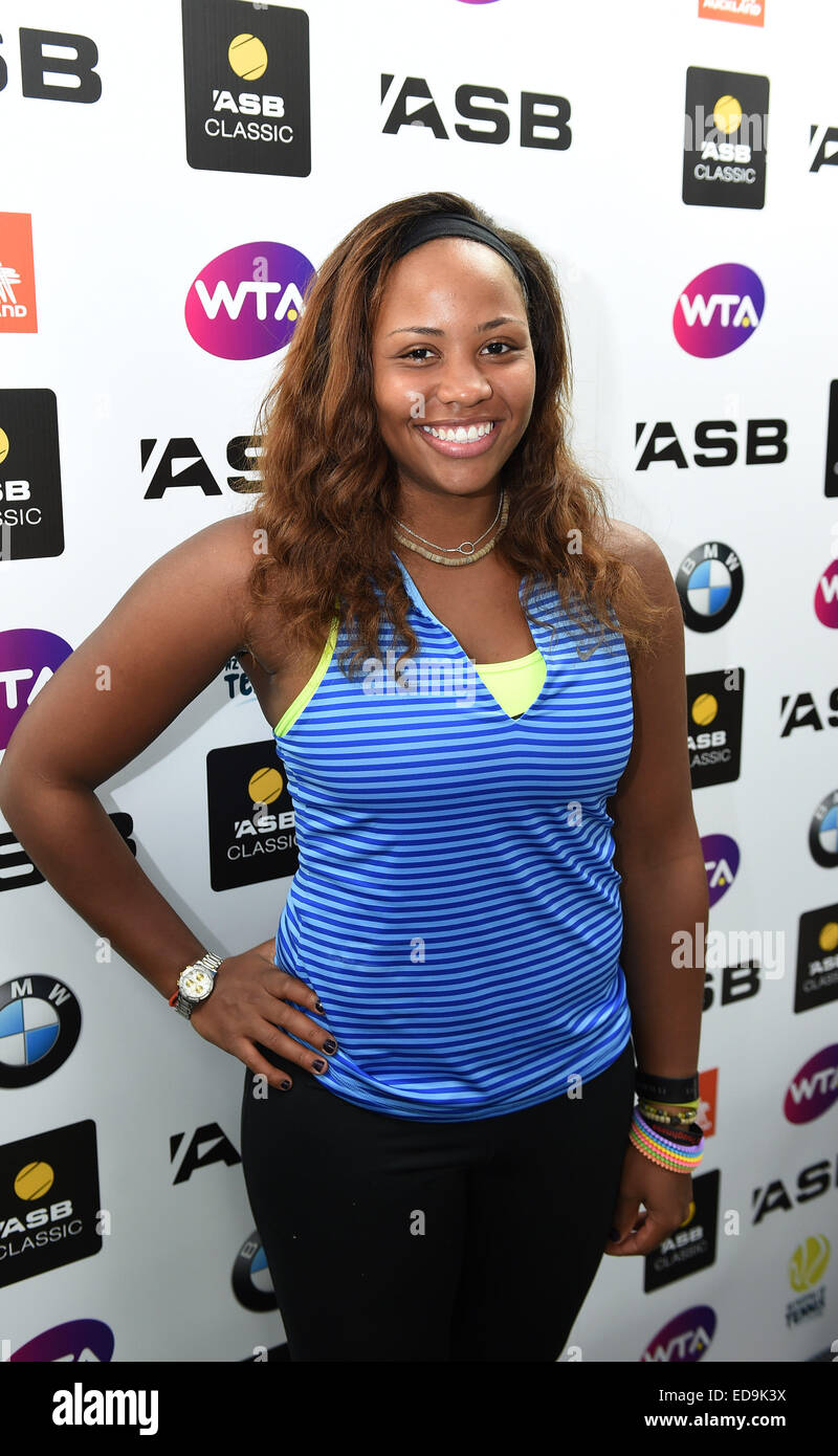Auckland, Nuova Zelanda. 03 gen 2015. Taylor Townsend (USA). ASB Classic Donna Internazionale. ASB Tennis Centre di Auckland, Nuova Zelanda. Credito: Azione Sport Plus/Alamy Live News Foto Stock