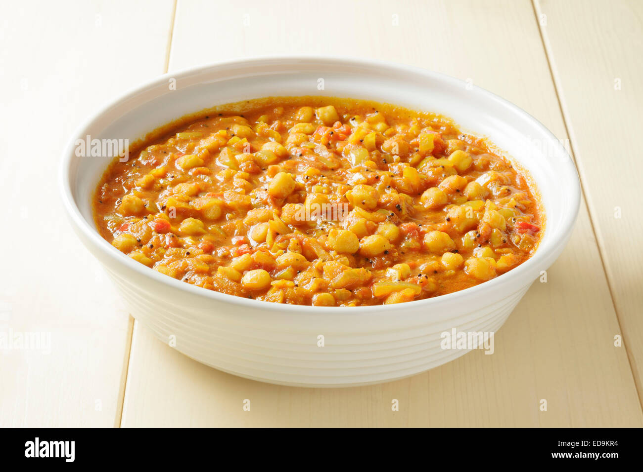 Curry di pisello di pulcino Foto Stock