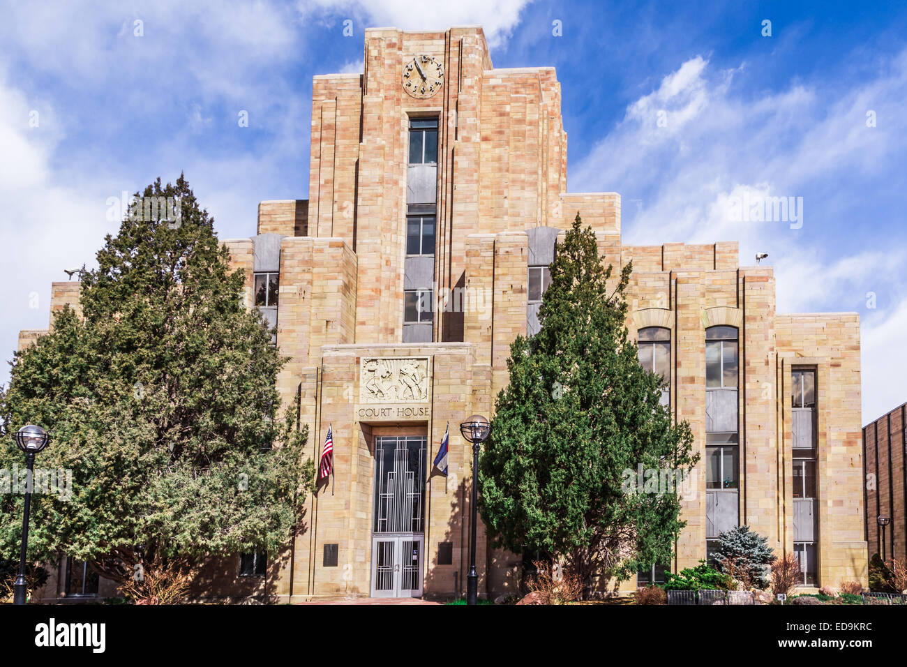 Casa corte nel centro cittadino, Boulder, Colorado, STATI UNITI D'AMERICA Foto Stock