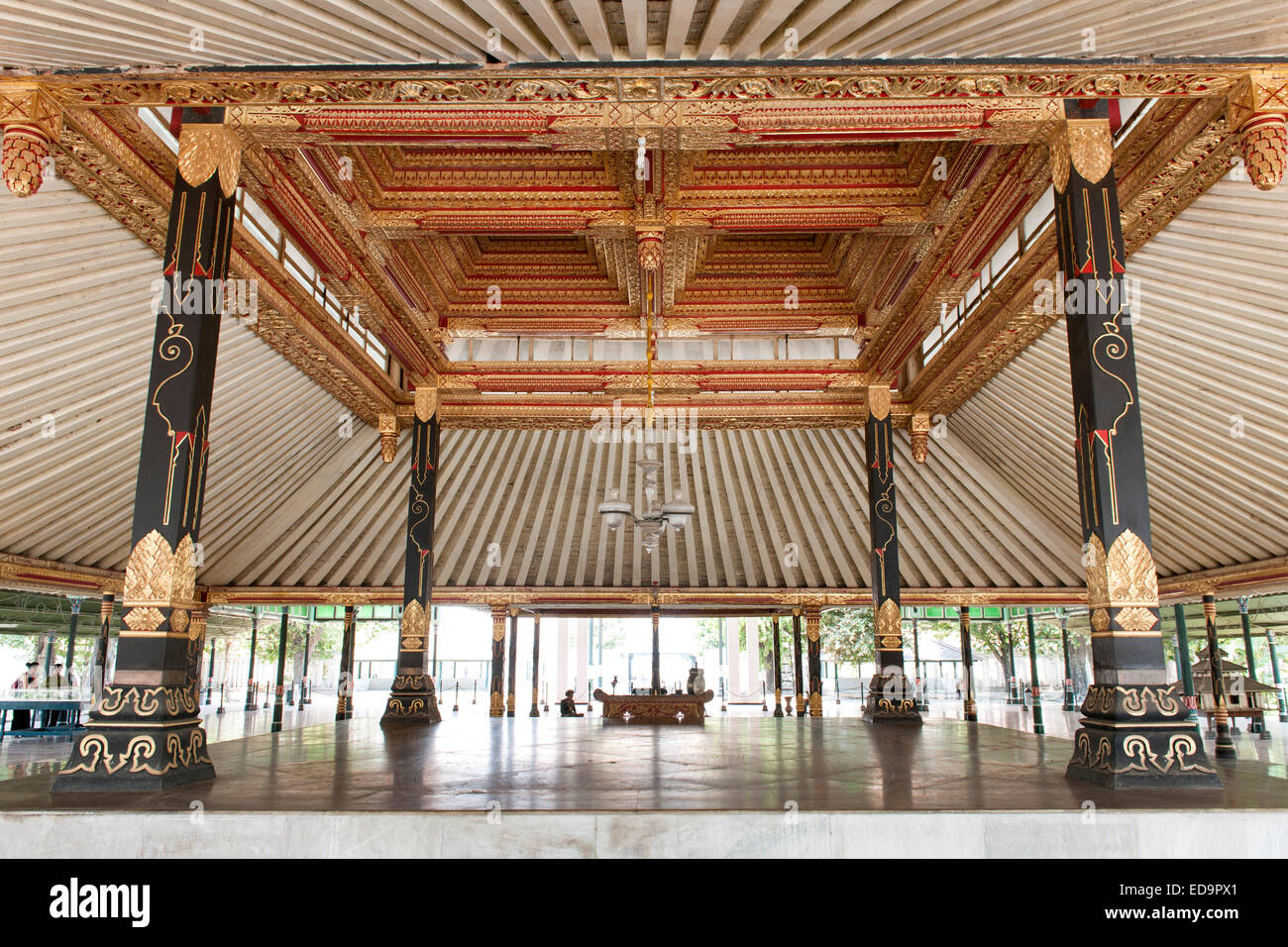 Interno di Yogyakarta Kraton (Palazzo Reale) in Java, Indonesia. Foto Stock