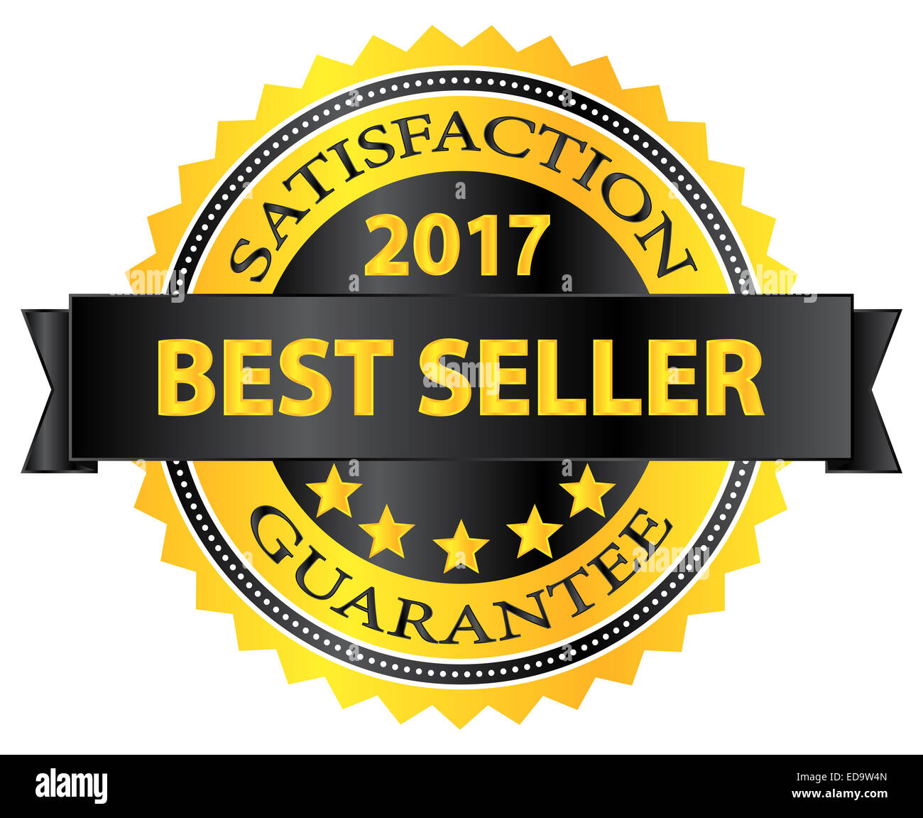 Miglior venditore di cinque Star Award isolato di badge Foto Stock