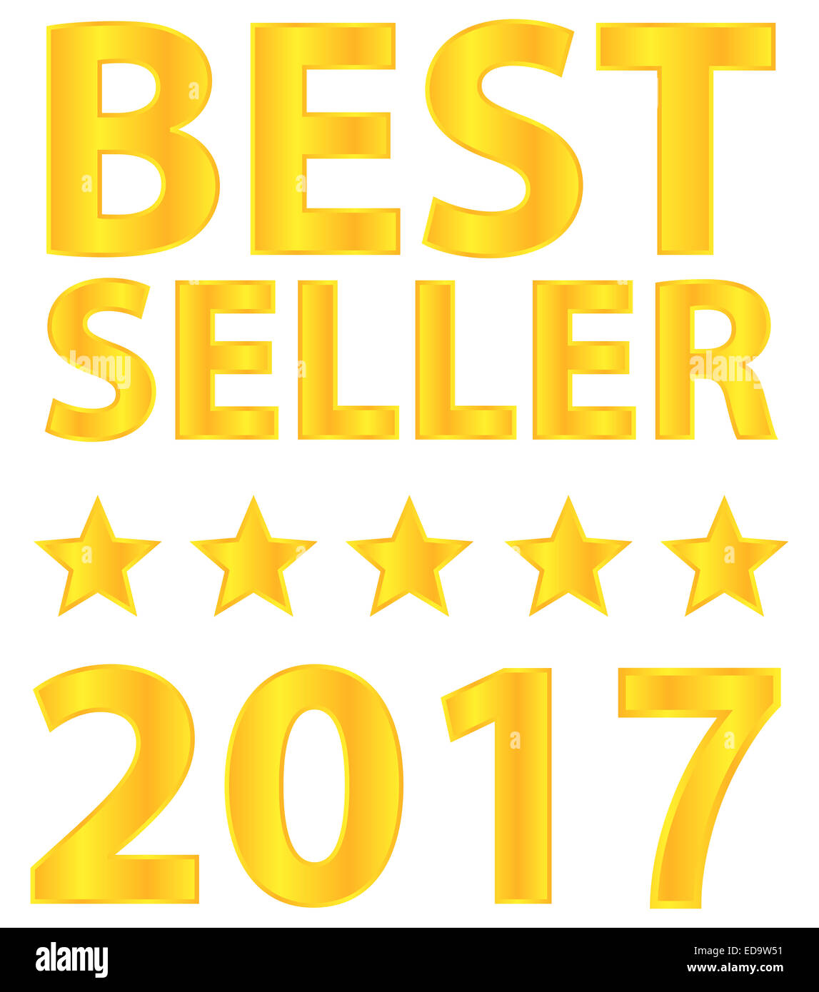 Miglior venditore di cinque Star Award isolato di badge Foto Stock