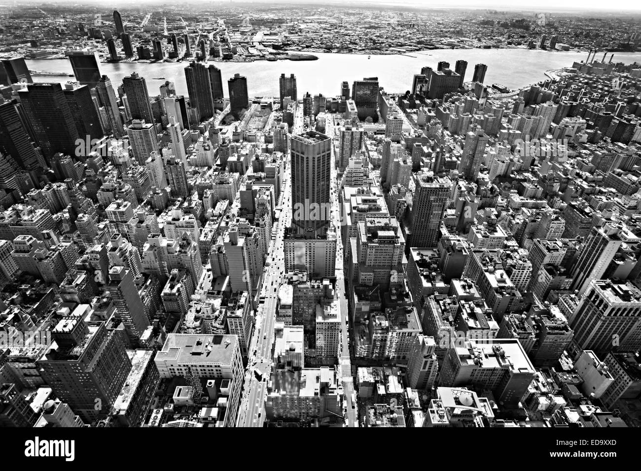 Vista aerea di Manhattan, New York City. Stati Uniti d'America. Foto Stock