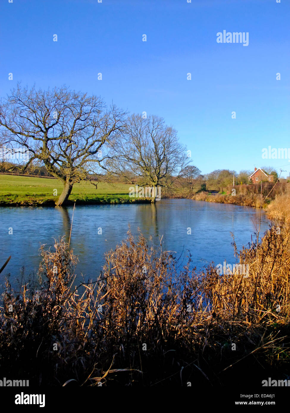 Freccia superiore piscina, freccia River, Cofton Hackett, Worcestershire, England, Regno Unito Foto Stock