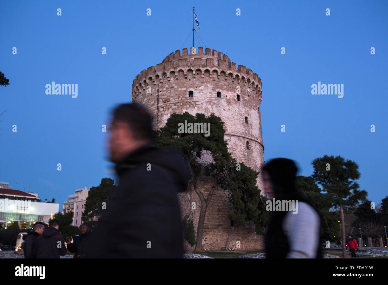 Salonicco Torre Bianca di attrazione del punto di riferimento Foto Stock