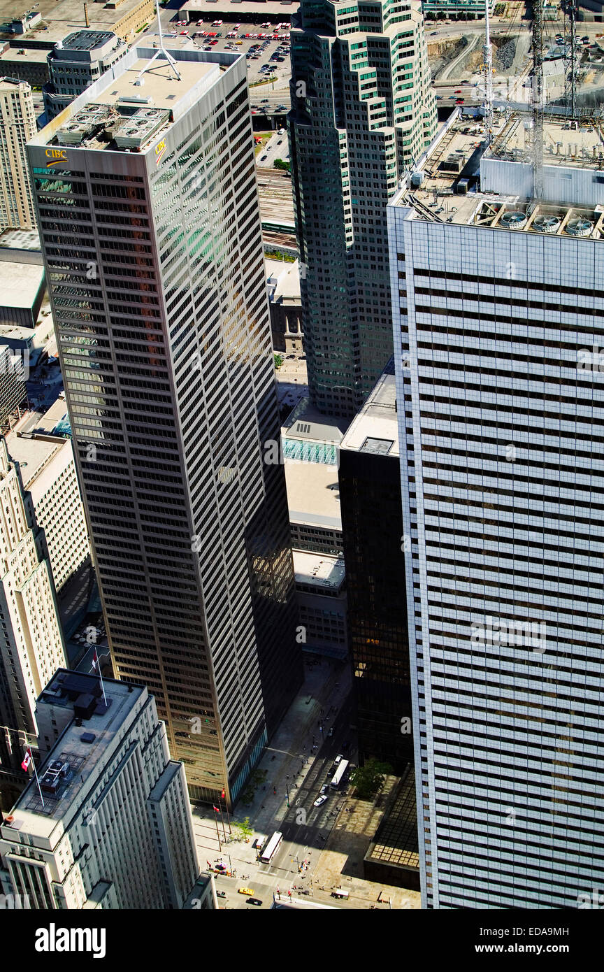 Vista aerea di Toronto quartiere degli affari Foto Stock