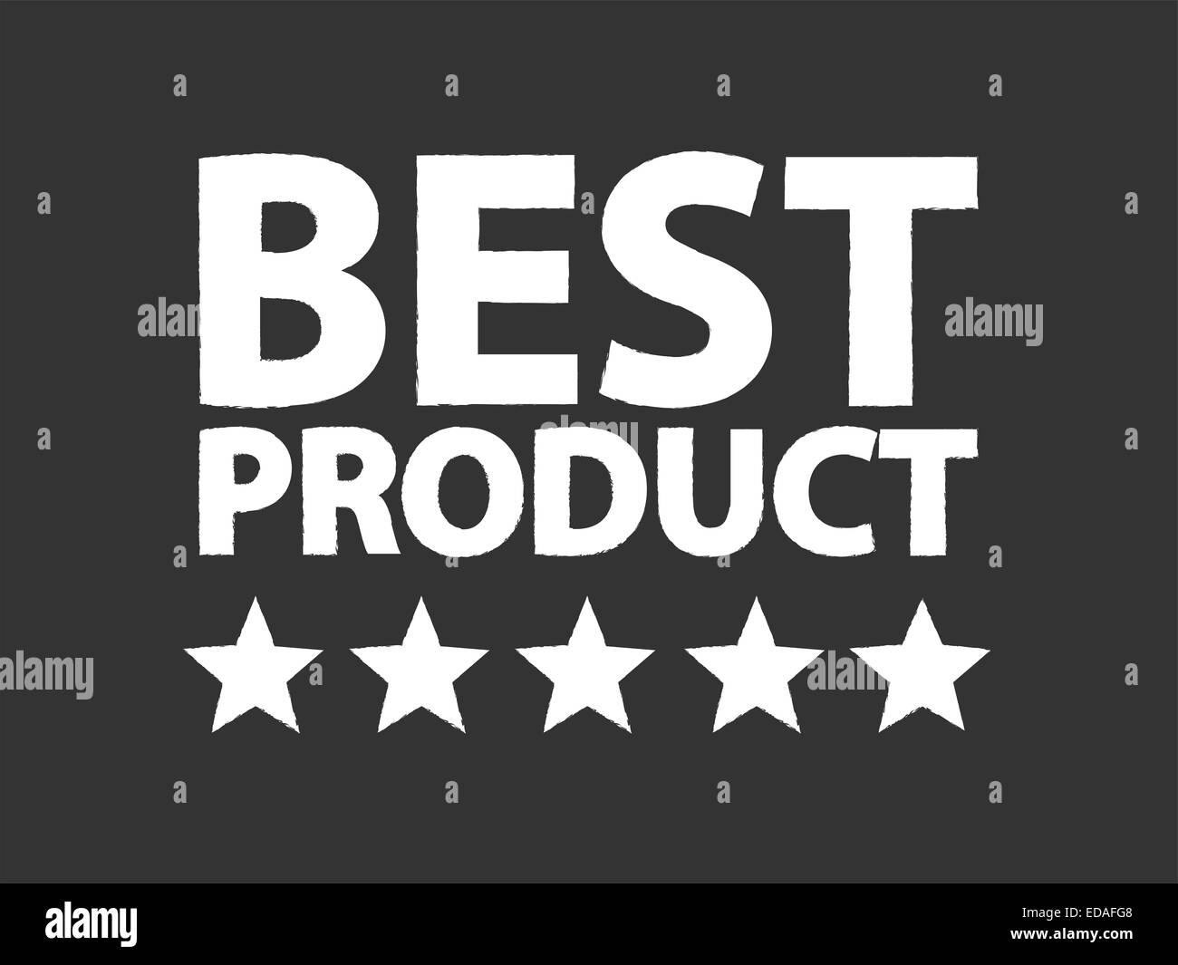Miglior prodotto cinque Star Award sulla lavagna Foto Stock