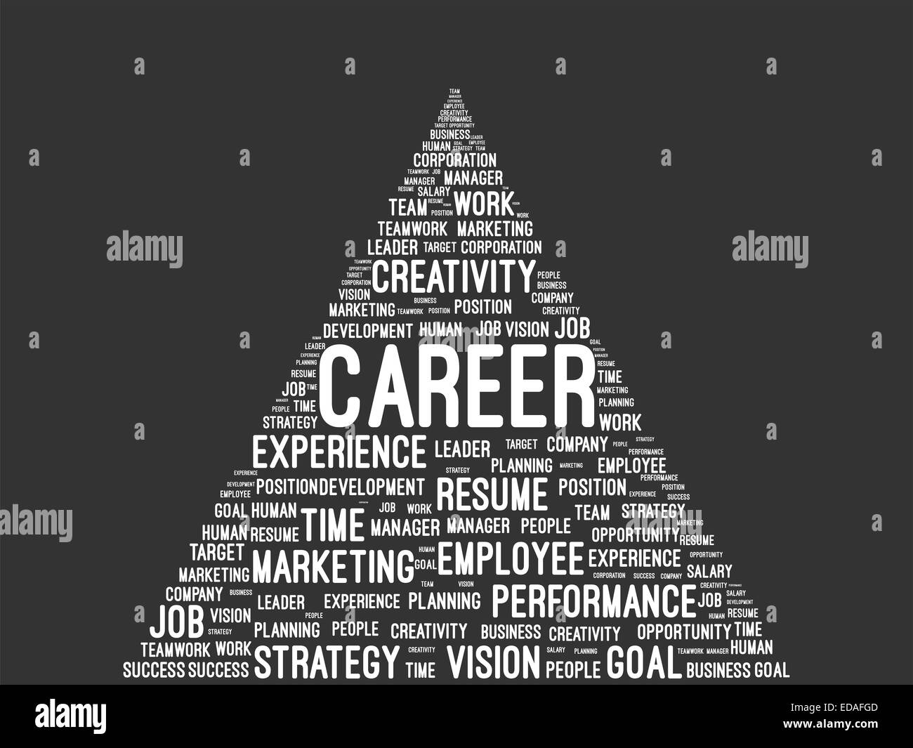 Business e carriera nuvola di parole sulla lavagna Foto Stock
