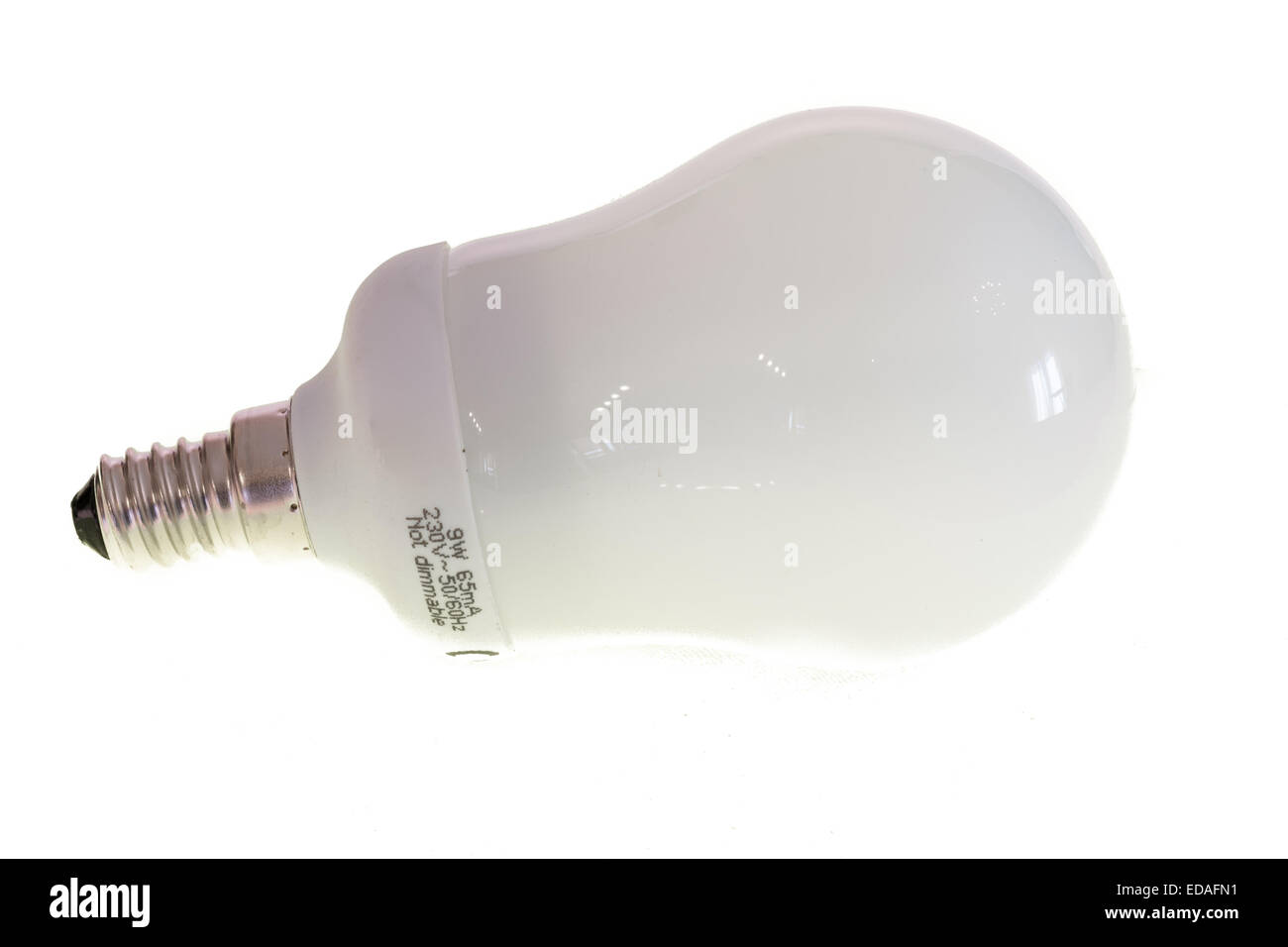 Fluorescente lampada risparmio di varie potenze e forma Foto Stock