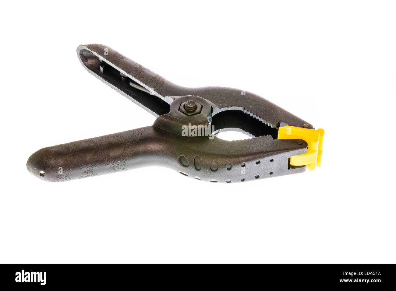 Morsetti in plastica con molla interna di un Foto Stock