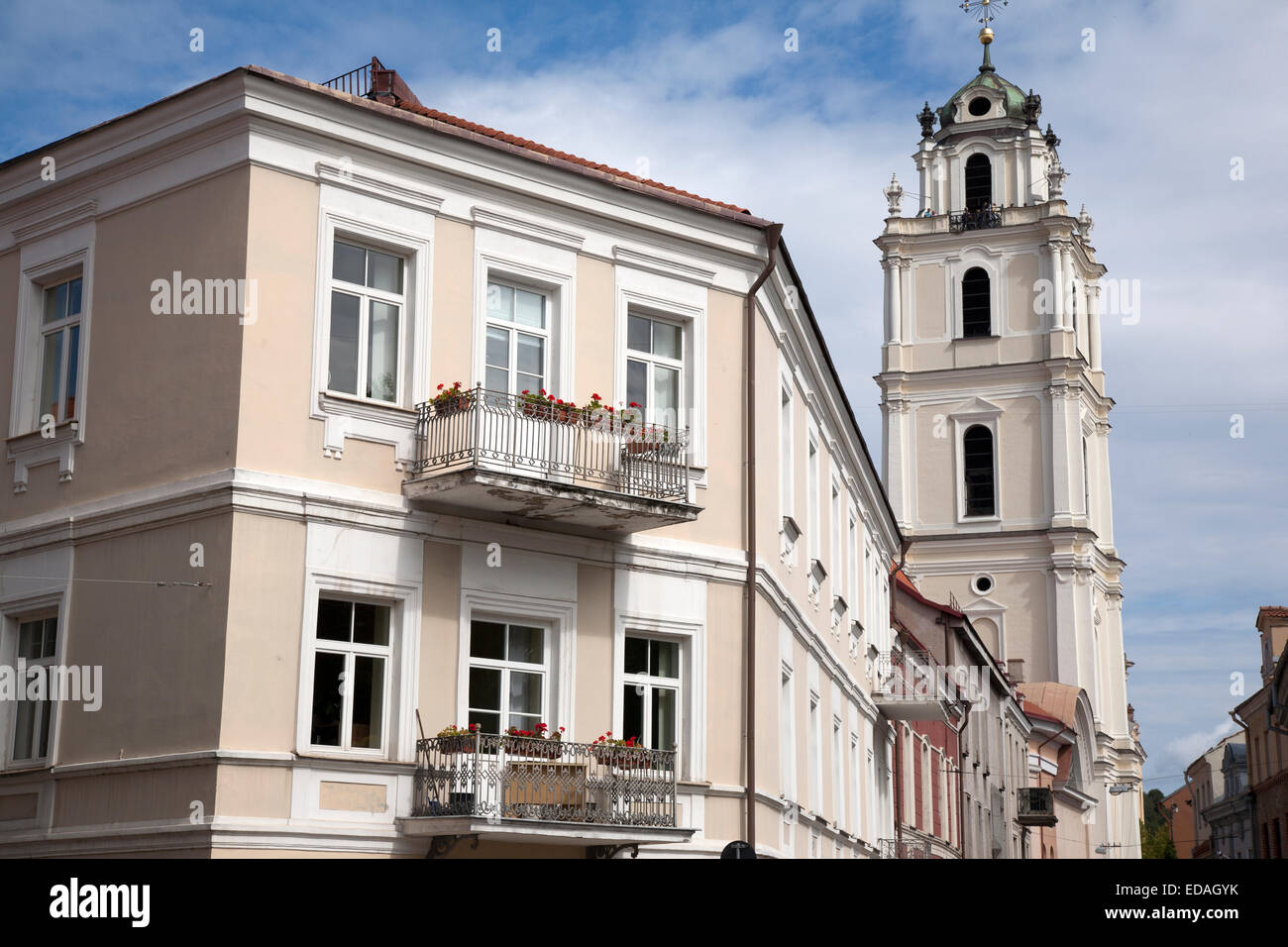 Sts Johns Chiesa torre, Vilnius, Lituania Foto Stock