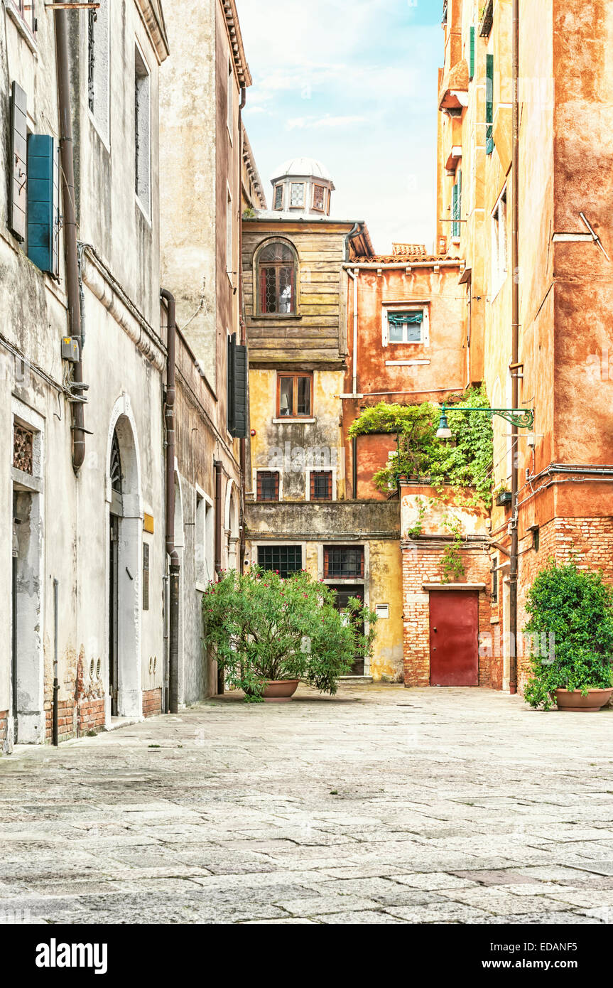 Case antiche di Venezia, Italia. Foto Stock