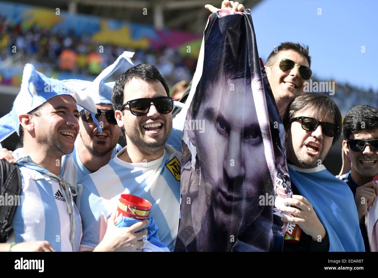 2014 FIFA World Cup - Round 16 - Argentina vs. Svizzera corrispondono tenutasi a Arena Corinzi - Ventilatori dove: Sao Paulo, Brasile quando: 01 Lug 2014 Foto Stock