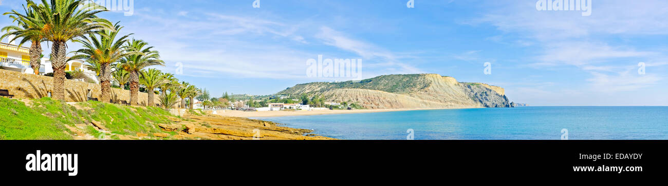 Panorama dal villaggio Luz in Portogallo Foto Stock