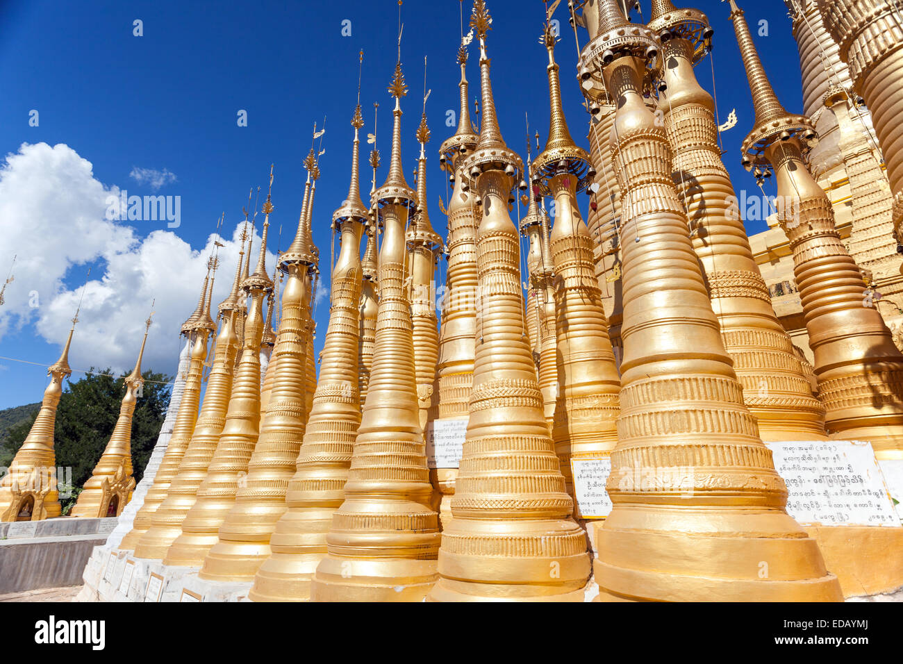 Tempio Indein, Lago Inle, Myanmar Foto Stock