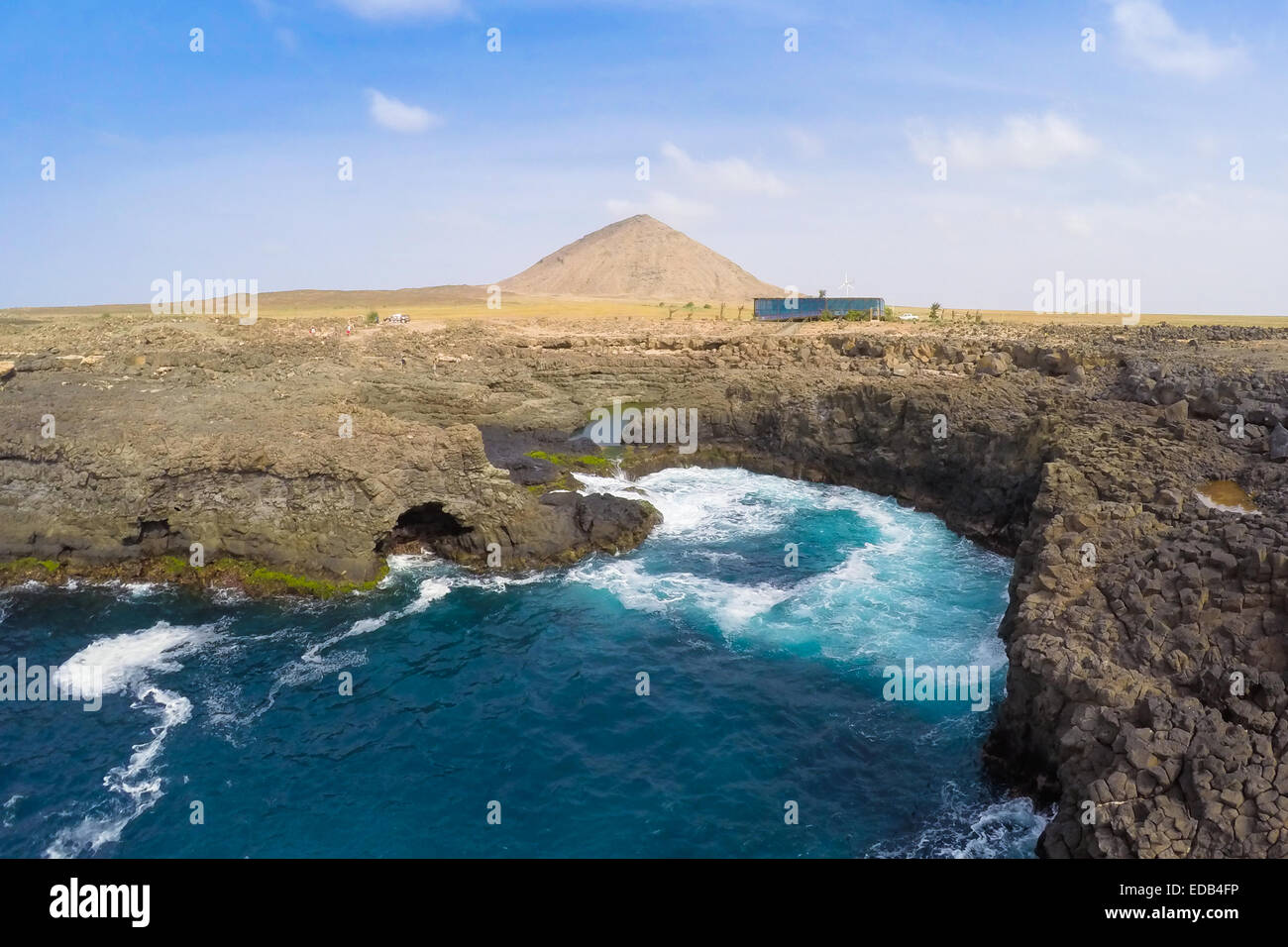 Vista aerea di Buracona nell isola di Sal Capo Verde - Cabo Verde Foto Stock