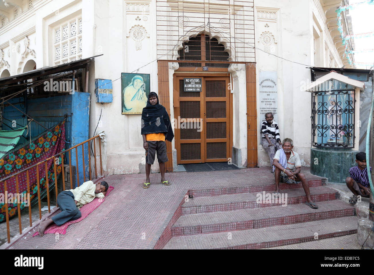 Nirmal Hriday Home per i malati e i morenti Destitutes in Kolkata, India il 10 febbraio 2014. Foto Stock