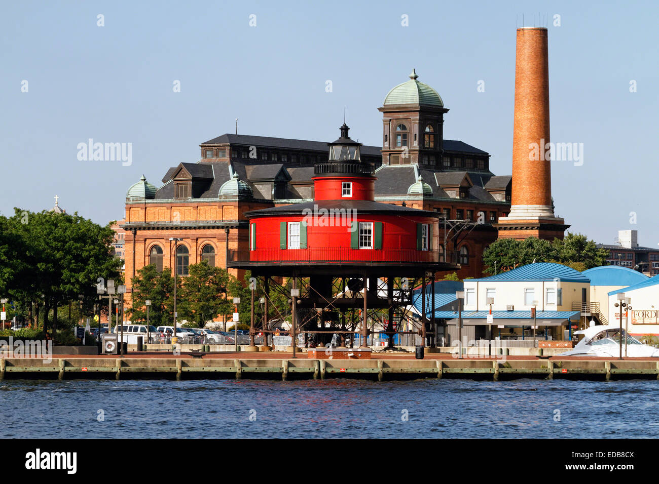 Vista di sette piedi Knoll Faro , Porto Interno di Baltimore, Maryland Foto Stock