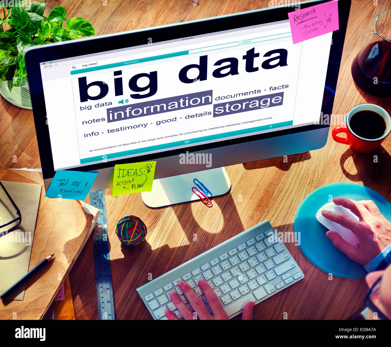 Dizionario digitale grande informazioni Dati Concetto di archiviazione Foto Stock