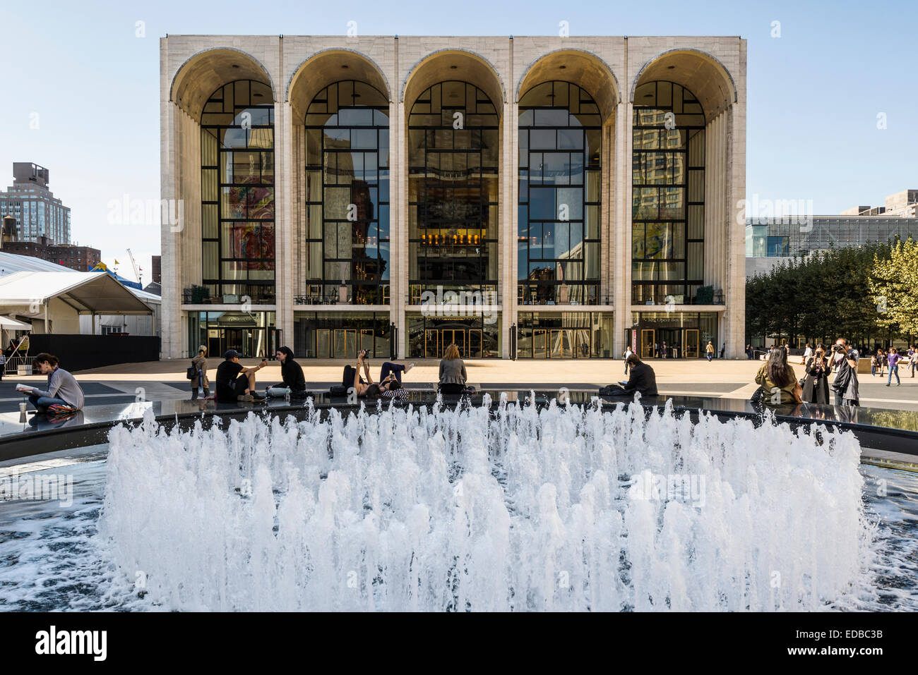 Metropolitan Opera House, Lincoln Center di Manhattan, New York, Stati Uniti Foto Stock