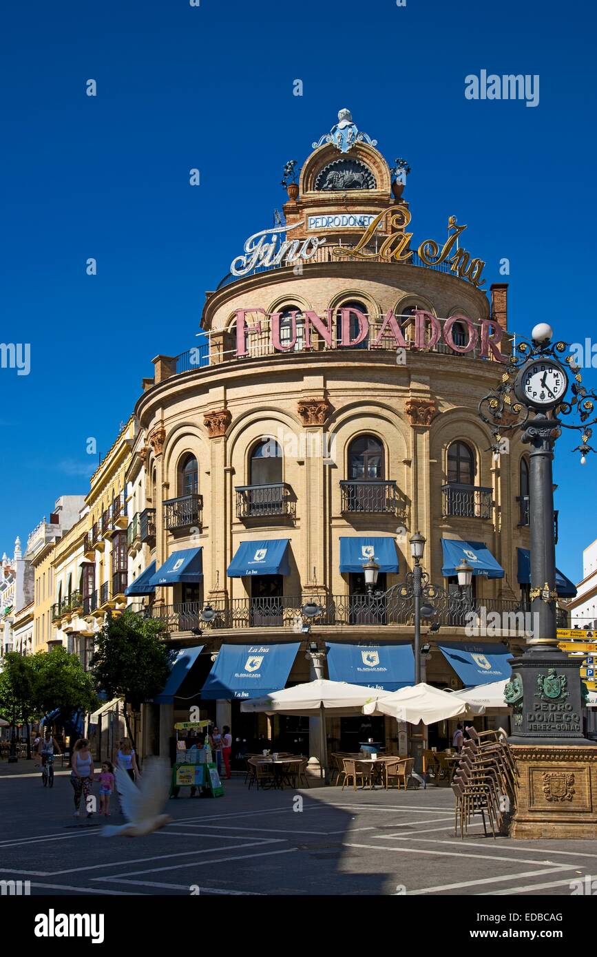 Pedro Domecq edificio in Calle Larga, Jerez de la Frontera, Andalusia, Spagna Foto Stock