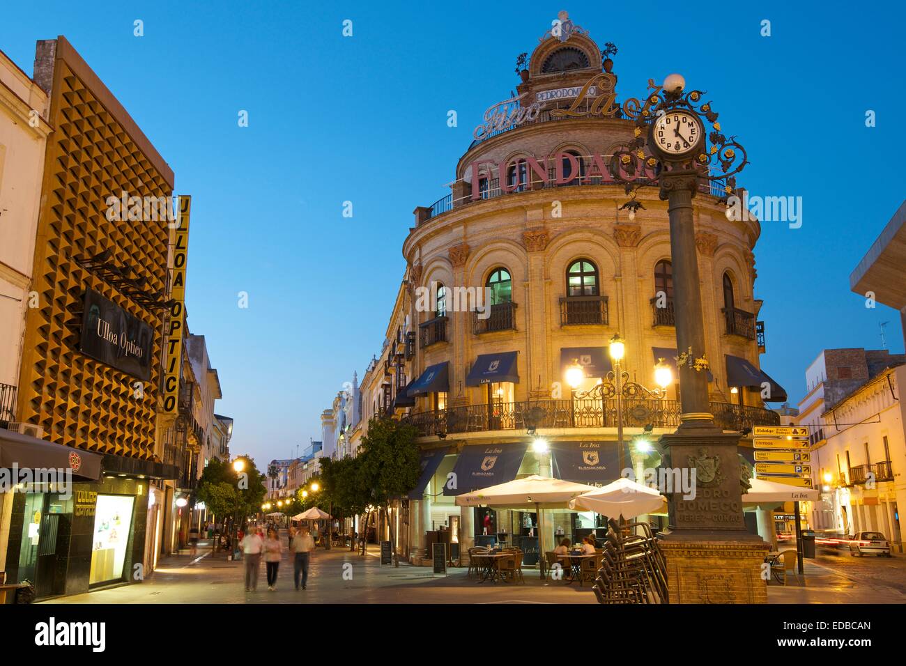 Pedro Domecq edificio in Calle Larga, Jerez de la Frontera, Andalusia, Spagna Foto Stock