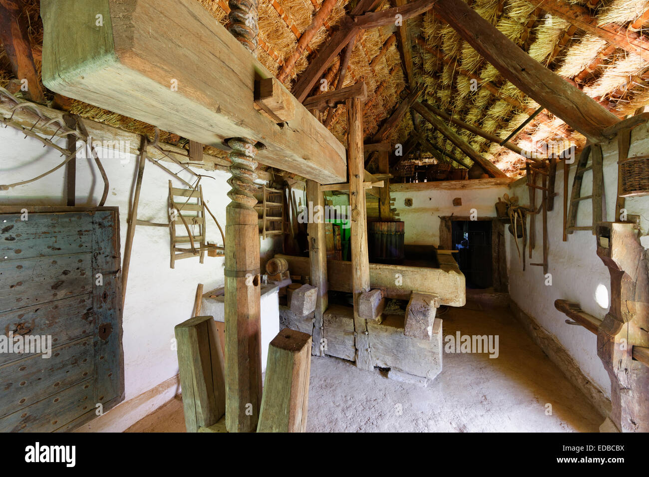 Premere house, Freilichtmuseum Ensemble Gerersdorf open-air museum, Gerersdorf-Sulz, Burgenland meridionale, Burgenland, Austria Foto Stock