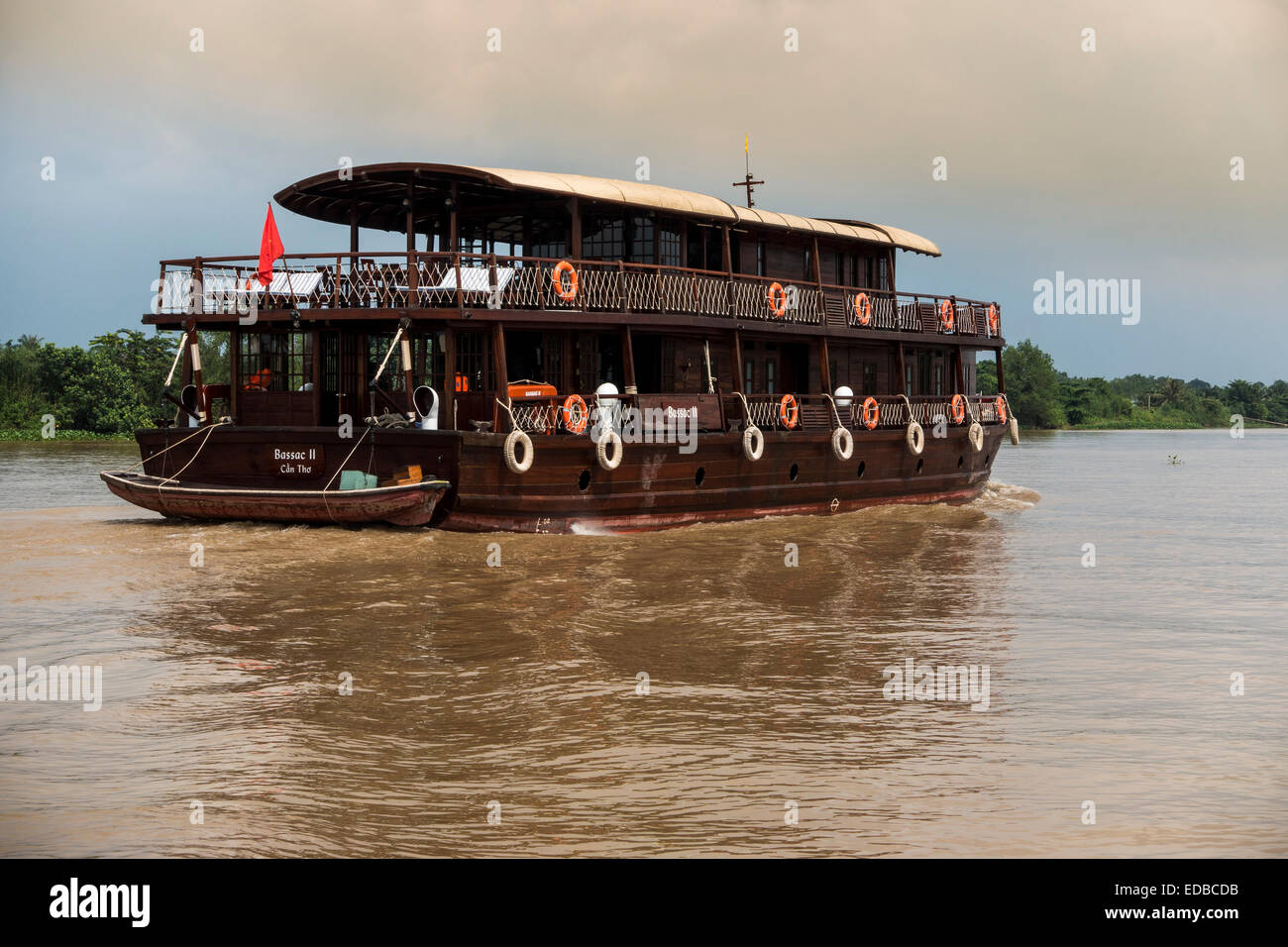 Bassac nave Crociera Mekong, Delta del Mekong, Can Tho, Vietnam Foto Stock