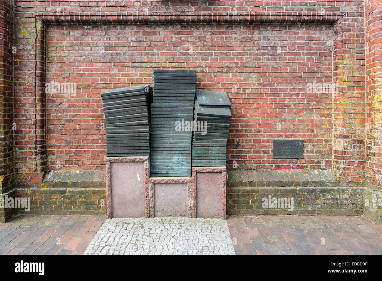 Memoriale al assassinato ebrei nel Terzo Reich di Jever, Jever, Frisia, Bassa Sassonia, Germania Foto Stock