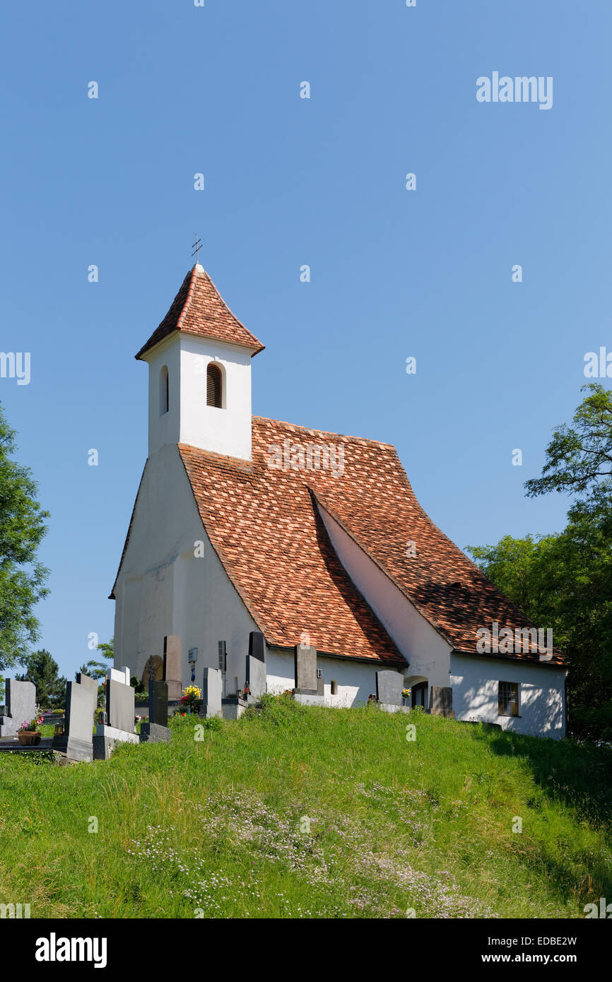 Chiesa parrocchiale romanica, Güssing, Stremtal valley, Burgenland meridionale, Burgenland, Austria Foto Stock