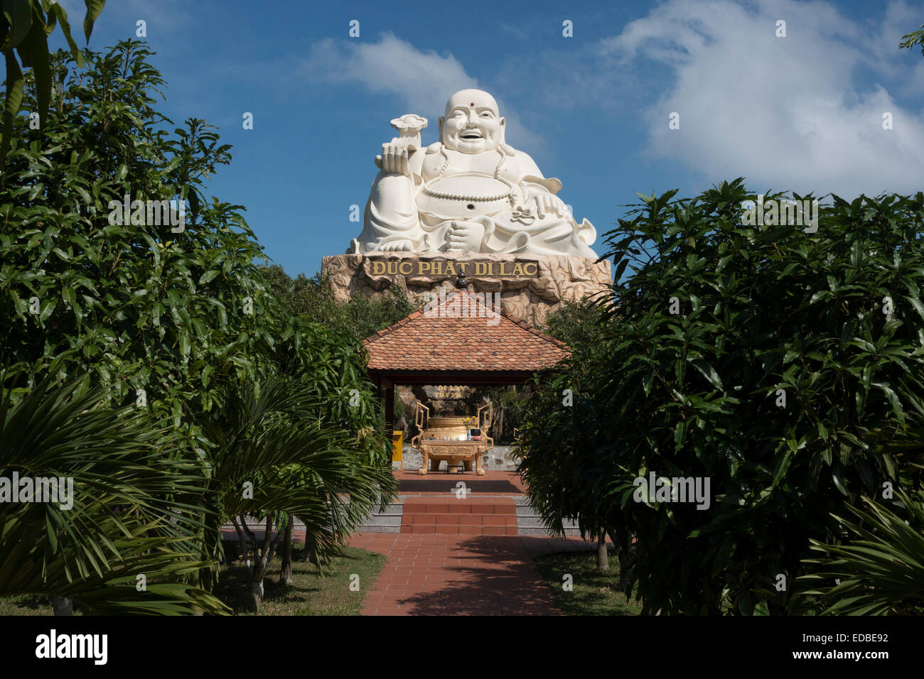 Scultura di Buddha, parco divertimenti, Vung Tau, Vietnam Foto Stock