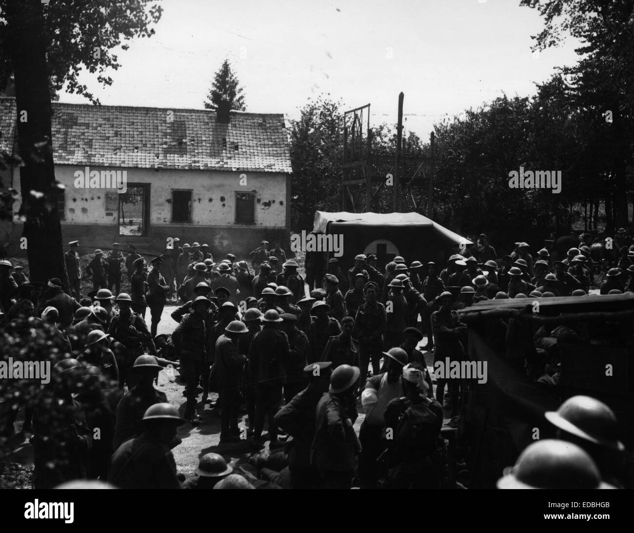 Offensiva britannica sulle somme anteriore. Foto Stock