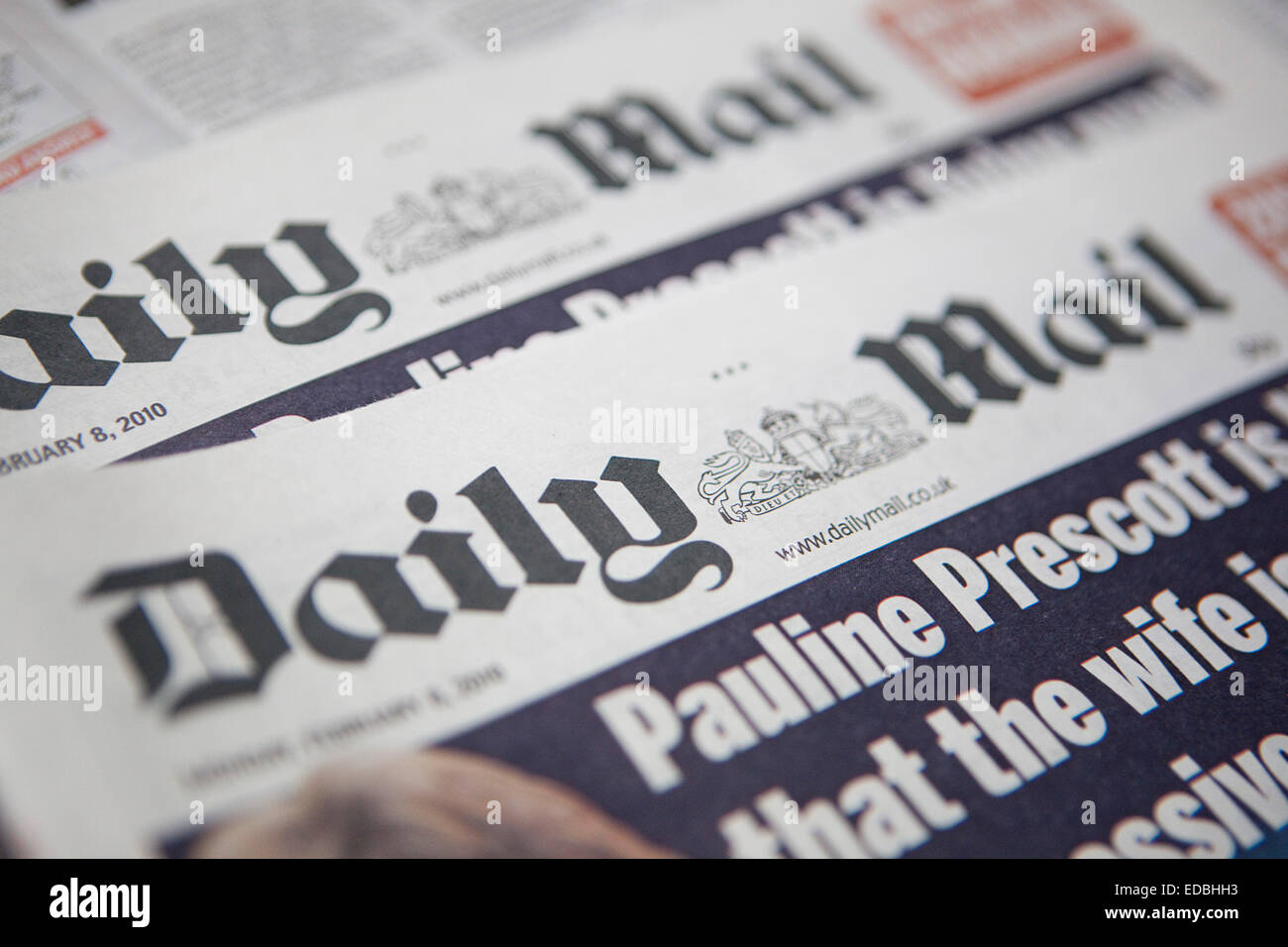 Immagine illustrativa del quotidiano Daily Mail Foto Stock