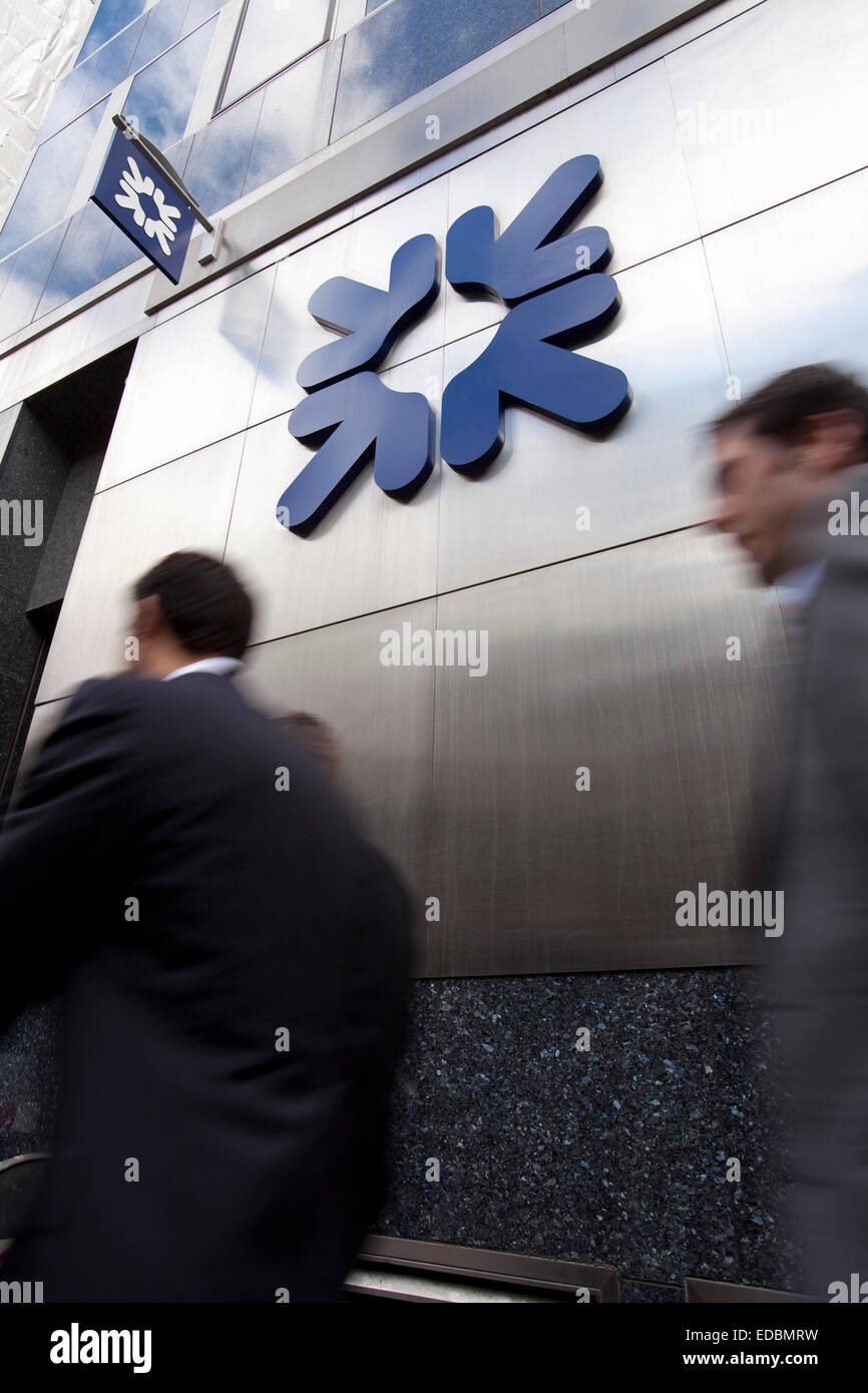 Esterno il colpo di RBS London City office. Foto Stock