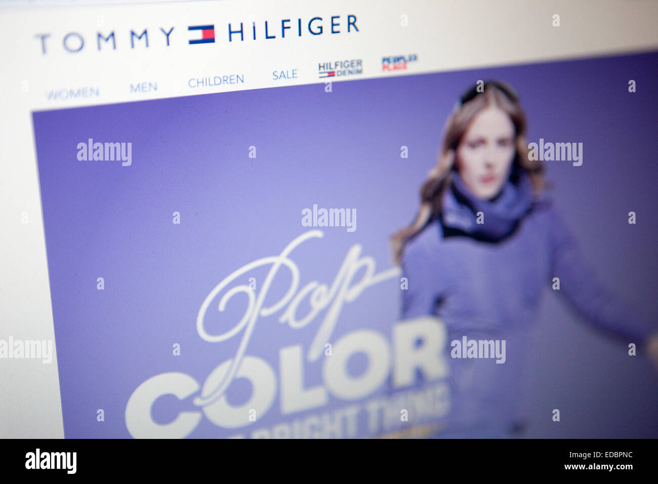 La Tommy Hilfiger sito web. Foto Stock