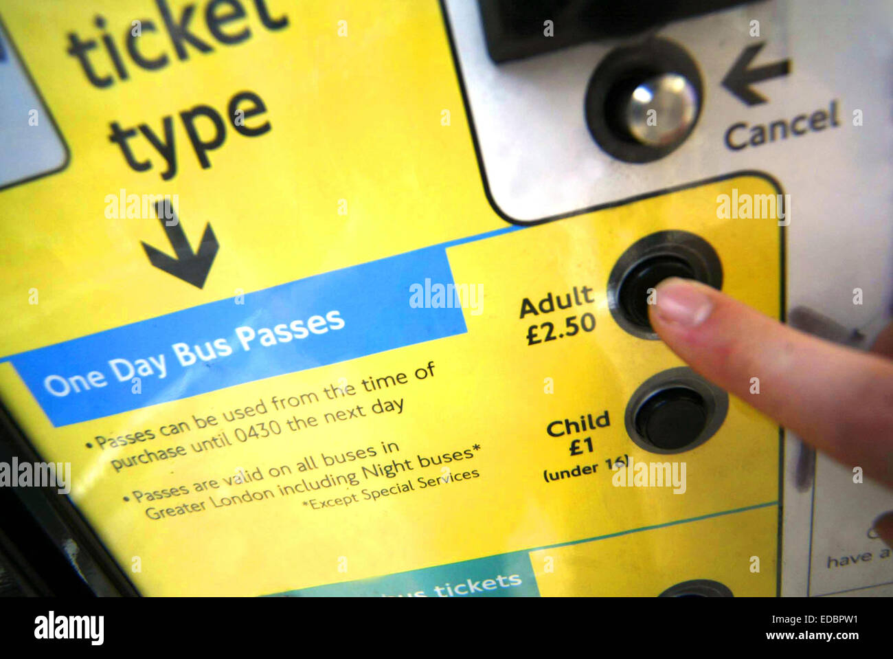 Un Ticket Machine a Londra. Foto Stock